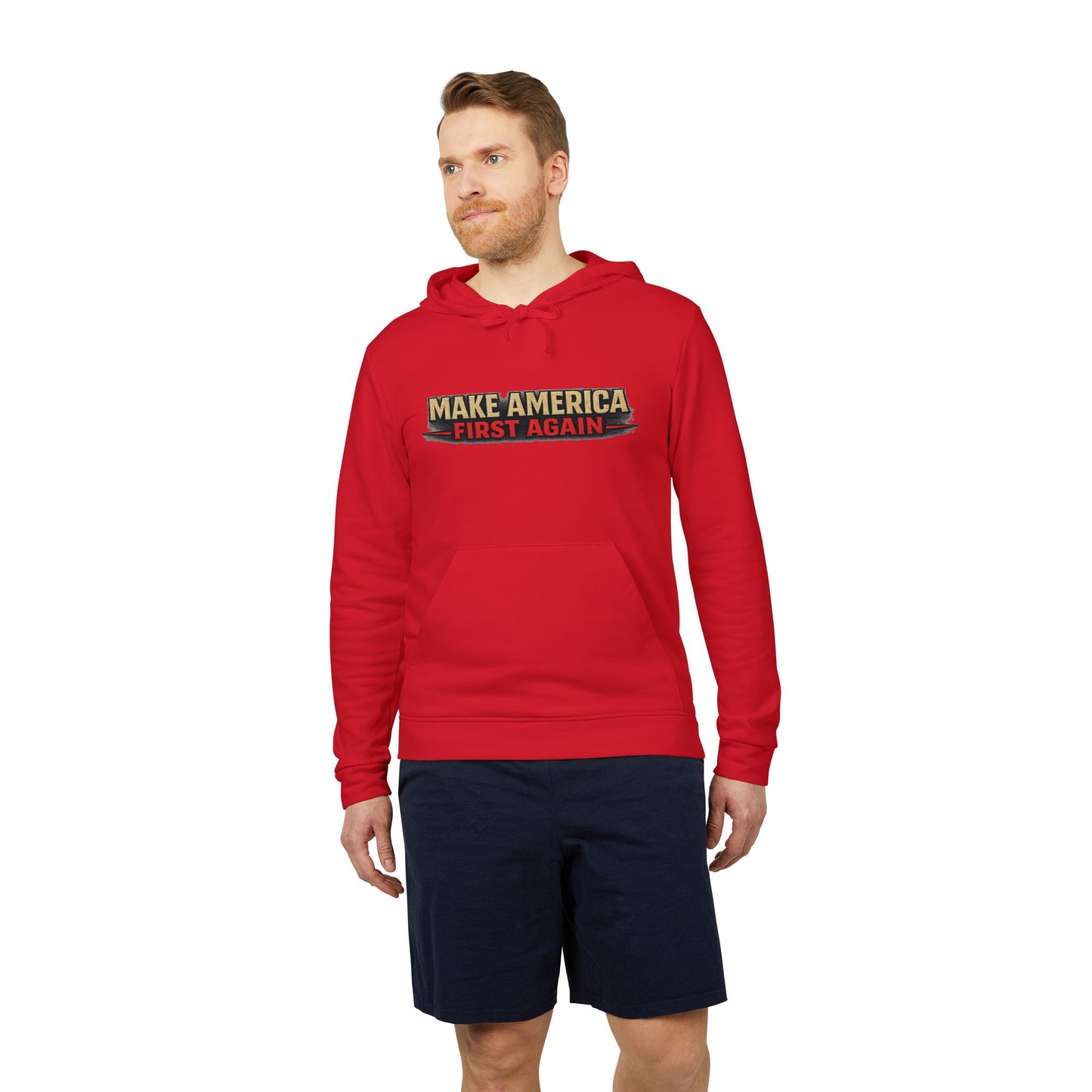 "Make America First Again" America First Is Not A Slogan - It's A Standard Adidas Brand Hoodie