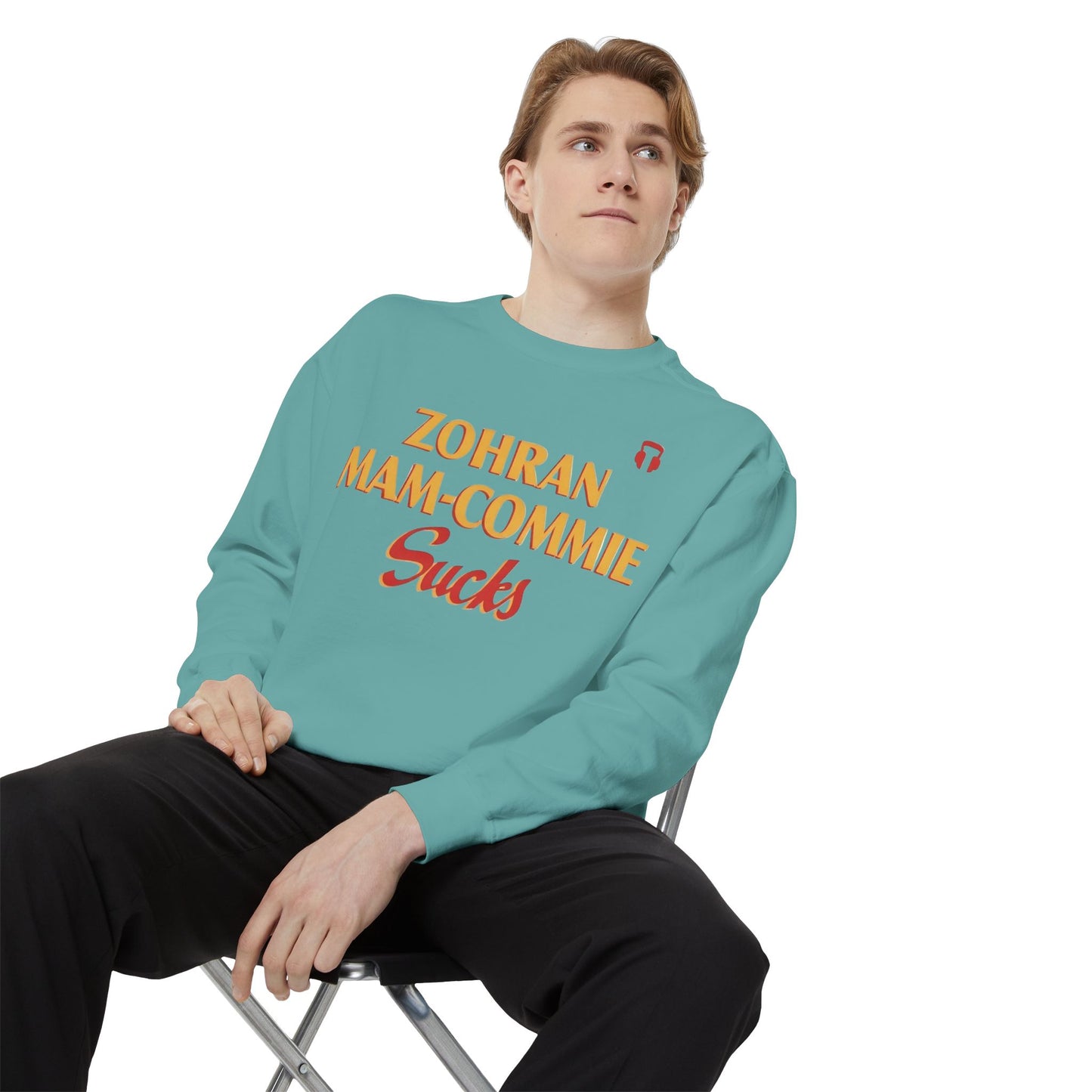 Zohran Mam-Commie Sucks Comfort Colors Brand Crewneck Sweatshirt
