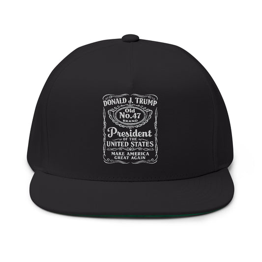 Trump "Old No. 47" President Embroidered Flat Bill Hat