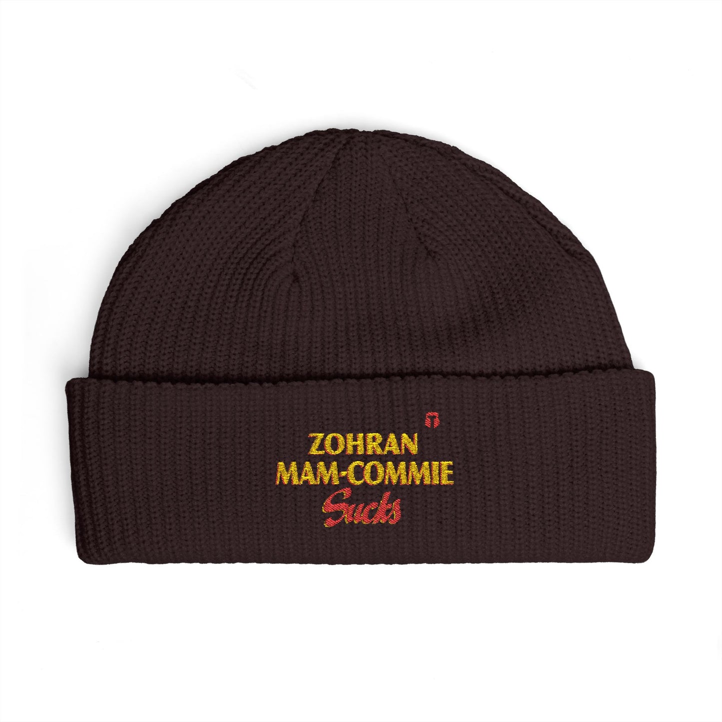 Zohran Mam-Commie Sucks Embroidered Cuff Beanie