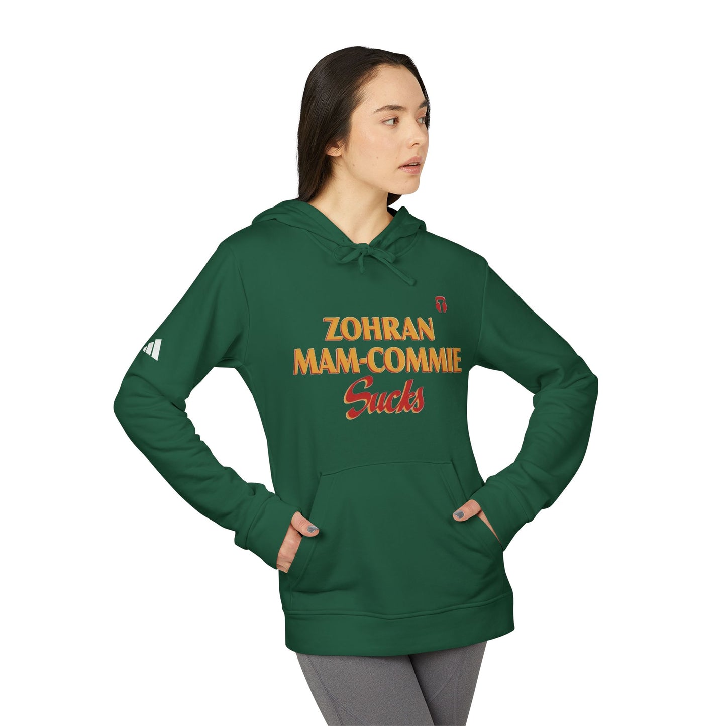 Zohran Mam-Commie Sucks Adidas Brand Hoodie