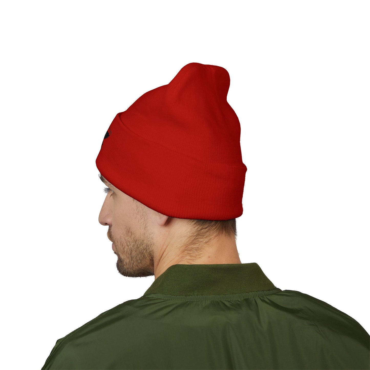Ecclesiastes 10:2 Winged Hearts Conservative & Liberal Meanings Embroidered Cuffed Beanie