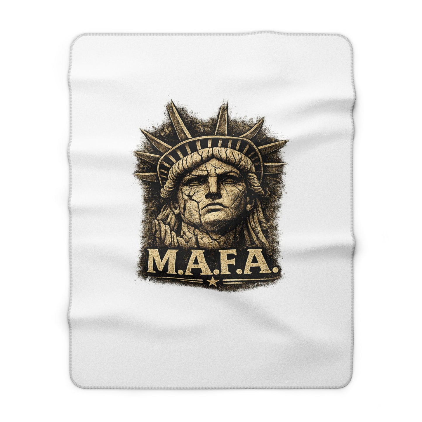 M.A.F.A. "Statue Of Liberty" "Sovereignty Security Prosperity " Sherpa Fleece Blanket