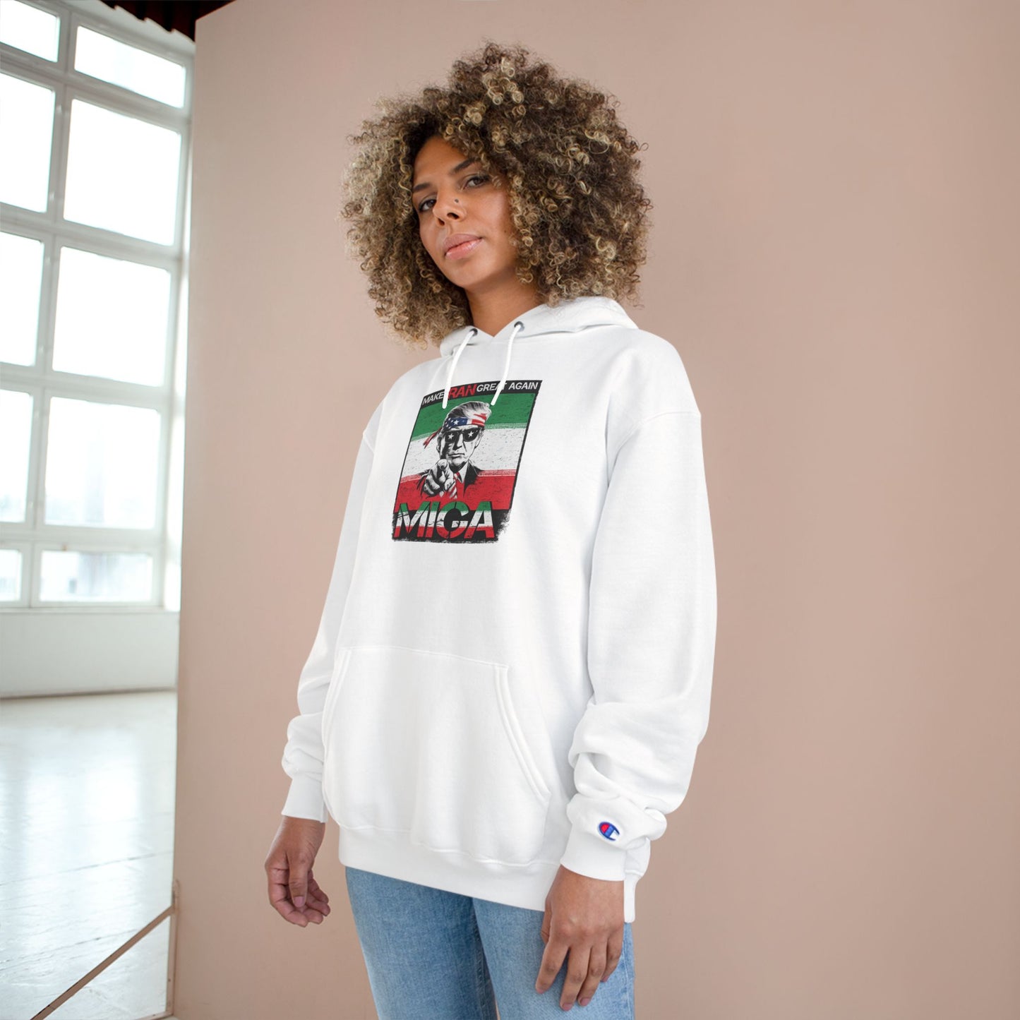 "Make Iran Great Again (MIGA)" Trump Champion Brand Hoodie