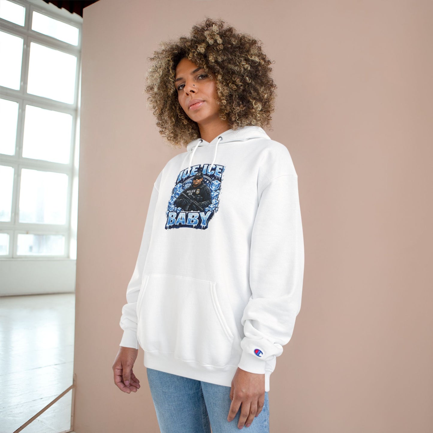 Ice Ice Baby ICE Agent Champion Brand Hoodie