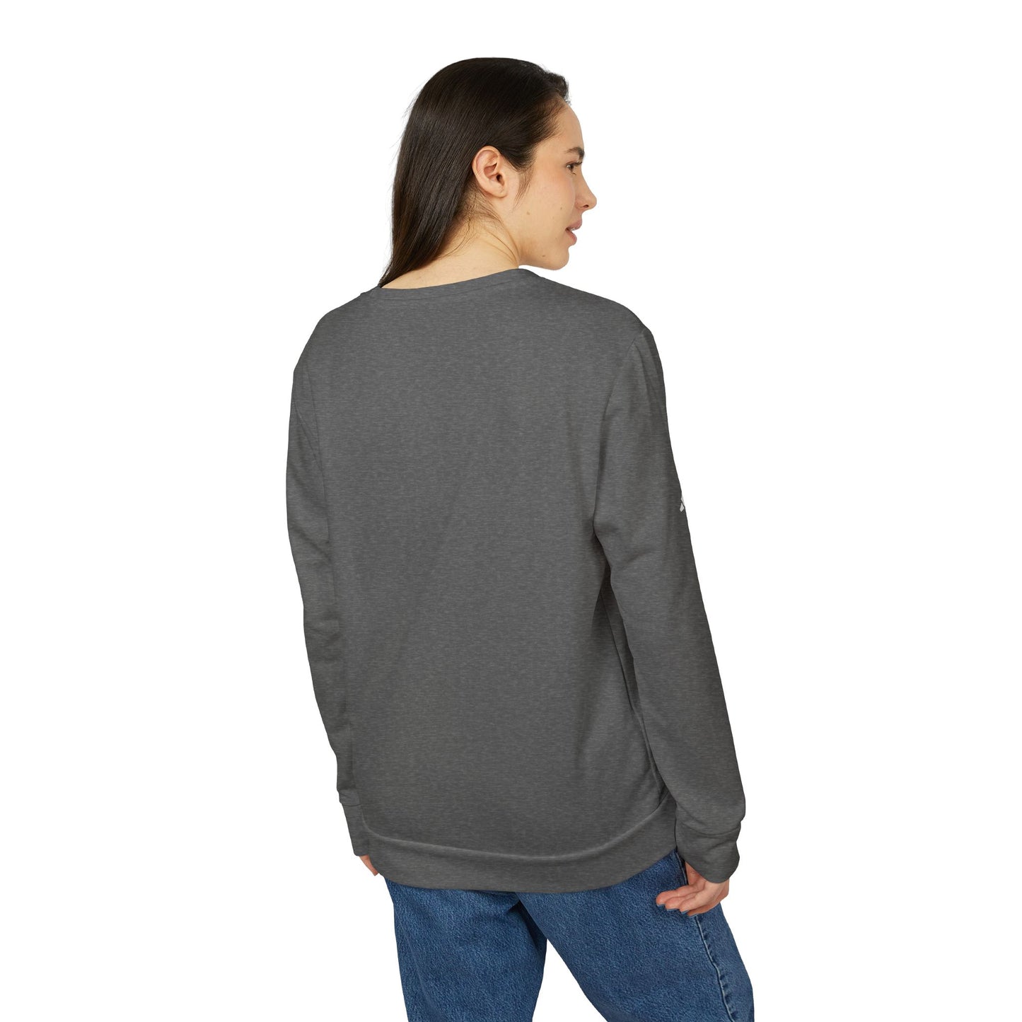 "Quality Learing Center" 1-800-FRAUD Adidas Brand Crewneck Sweatshirt