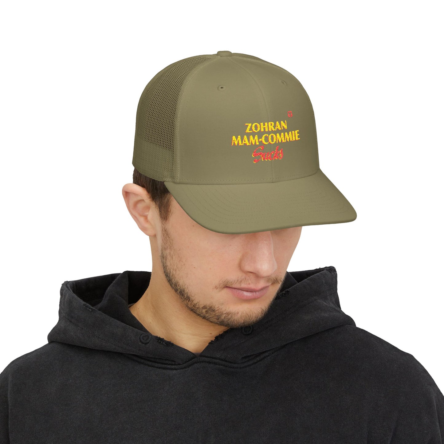 Zohran Mam-Commie Sucks Embroidered Trucker Hat