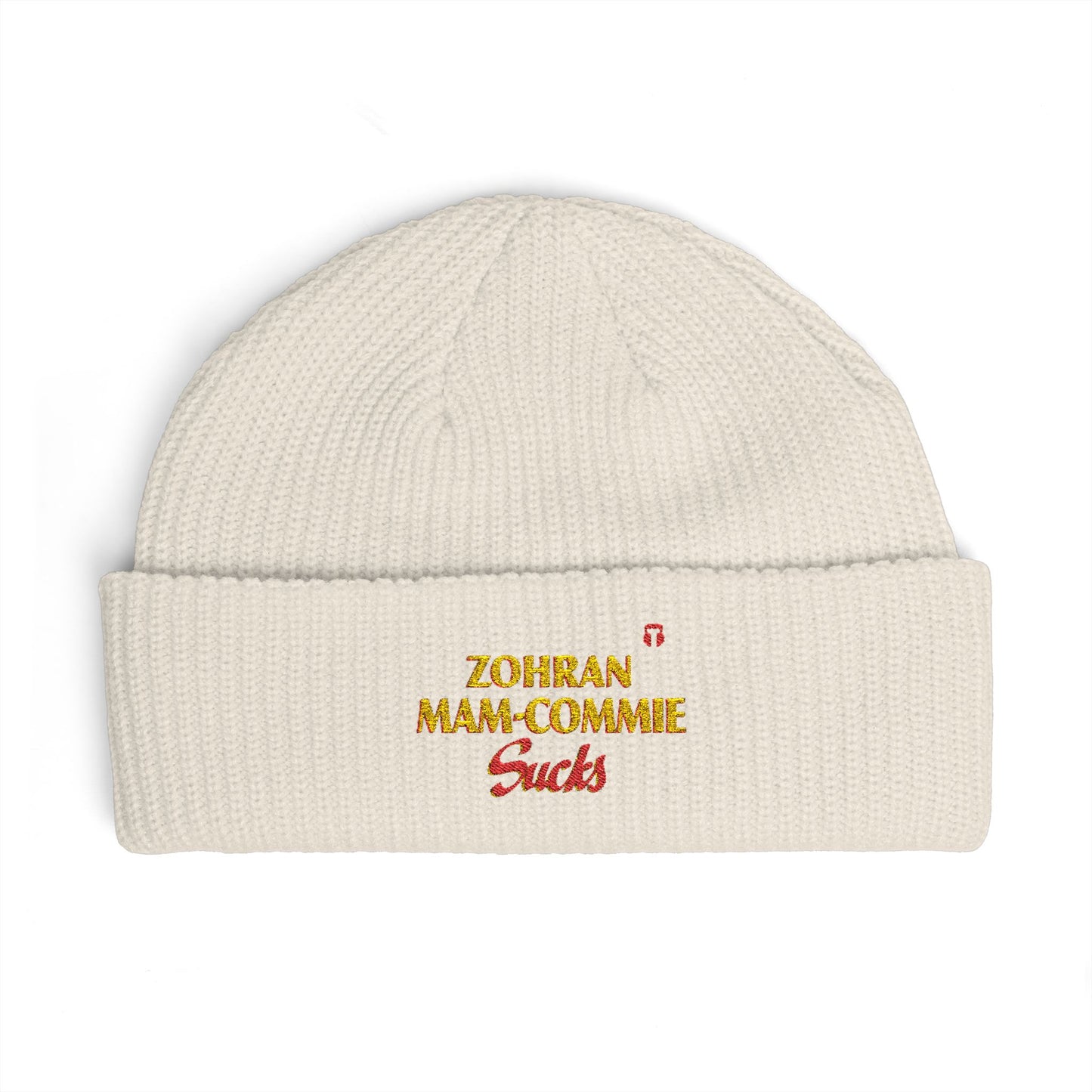 Zohran Mam-Commie Sucks Embroidered Cuff Beanie