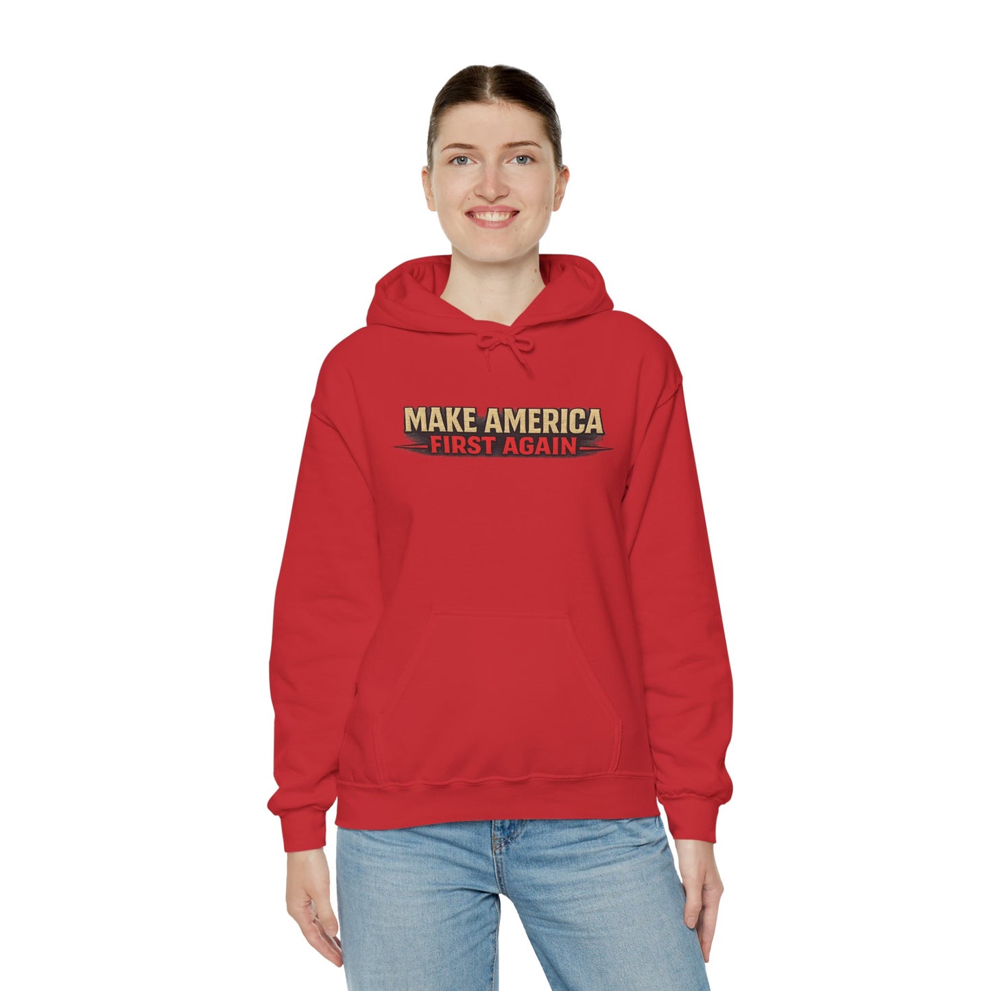 "Make America First Again" America First Is Not A Slogan - It's A Standard Comfort Color Brand Hoodie