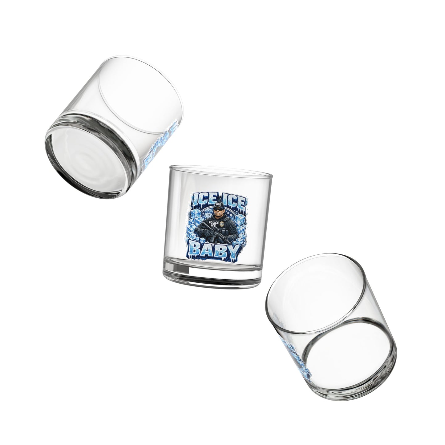 Ice Ice Baby ICE Agent 10oz Whiskey Glass
