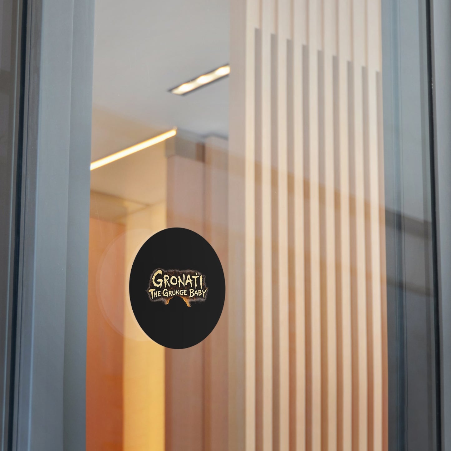 "Gronati The Grunge Baby"  Round Vinyl Sticker Logo