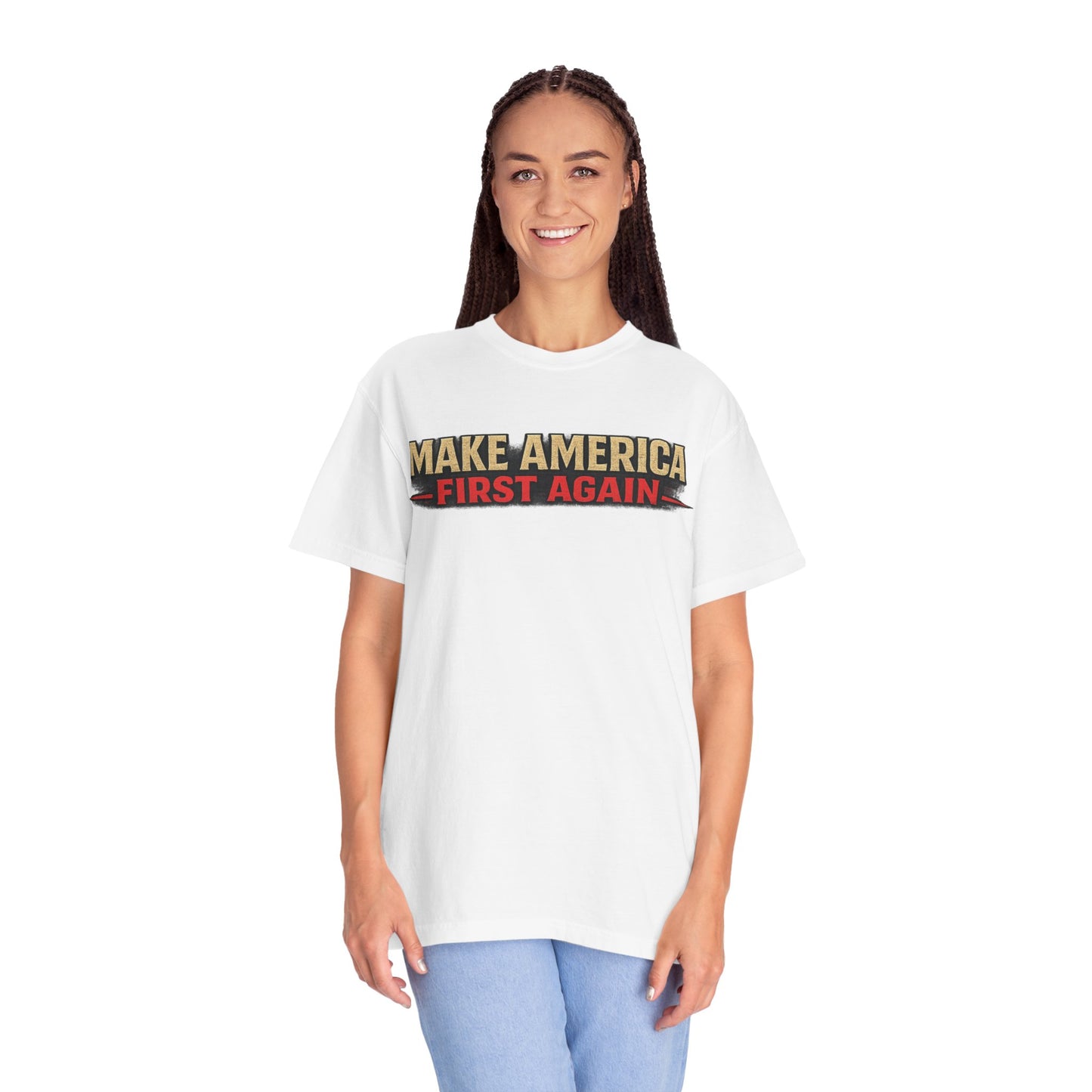 "Make America First Again" Book Merch Comfort Color Brand T-Shirt