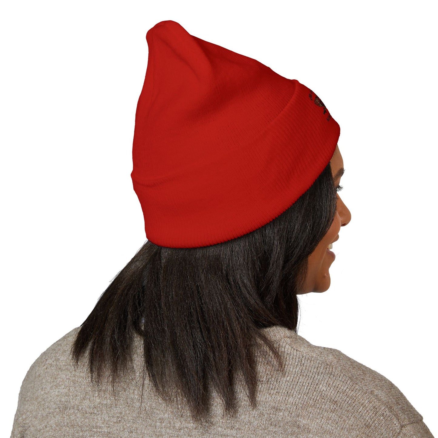 Ecclesiastes 10:2 Winged Hearts Conservative & Liberal Meanings Embroidered Cuffed Beanie