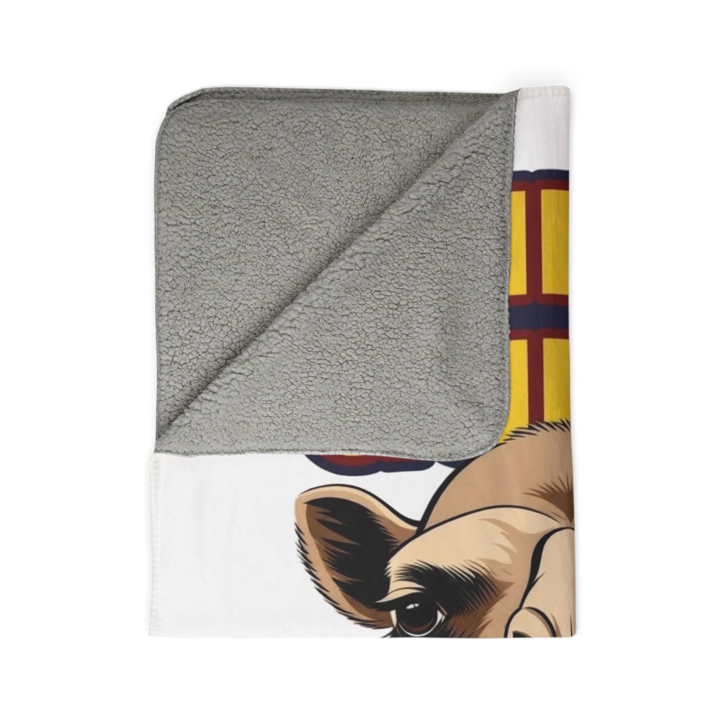 "Durka Durka" Camel Fleece Sherpa Blanket