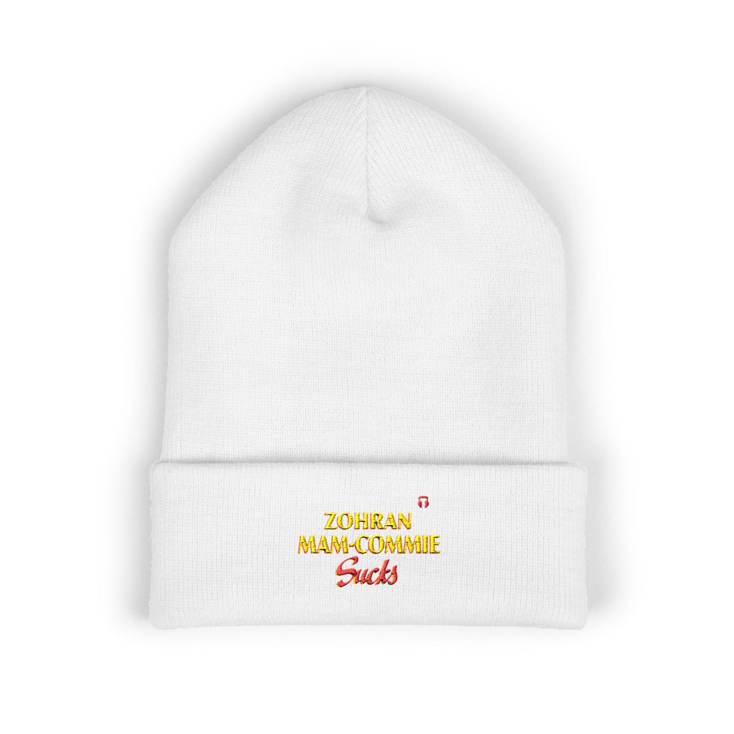 Zohran Mam-Commie Sucks Embroidered Cuffed Beanie