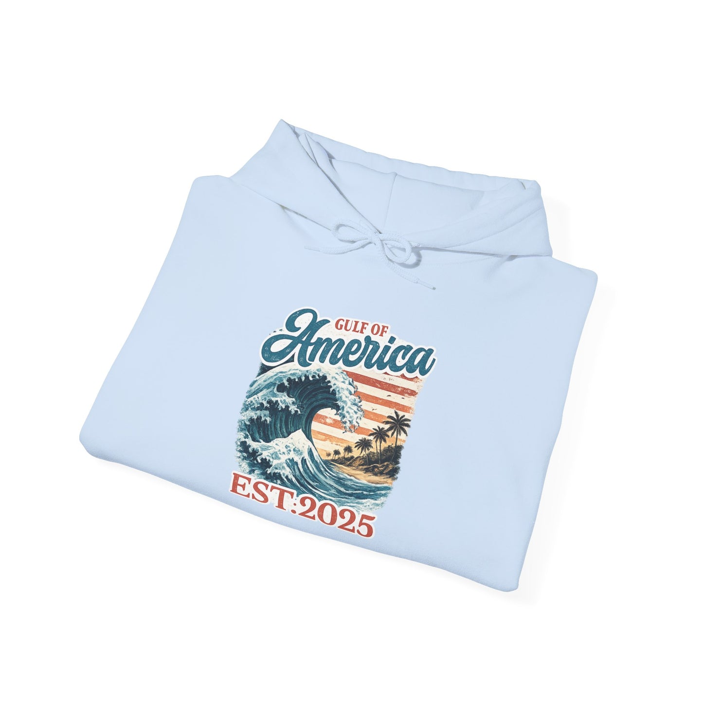 Gulf of America Est. 2025 Waves Gildan Brand Hoodie