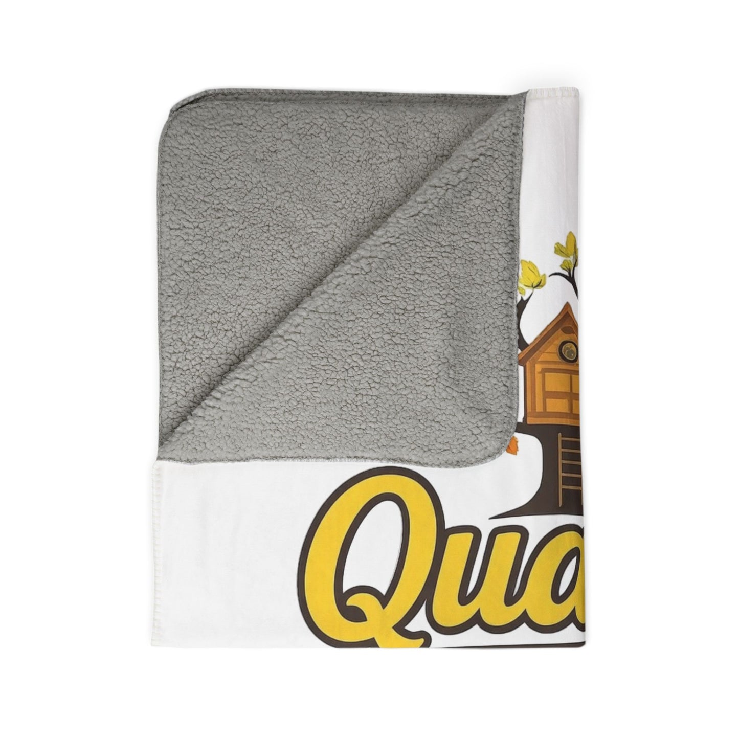 "Quality Learing Center" 1-800-FRAUD Fleece Sherpa Blanket