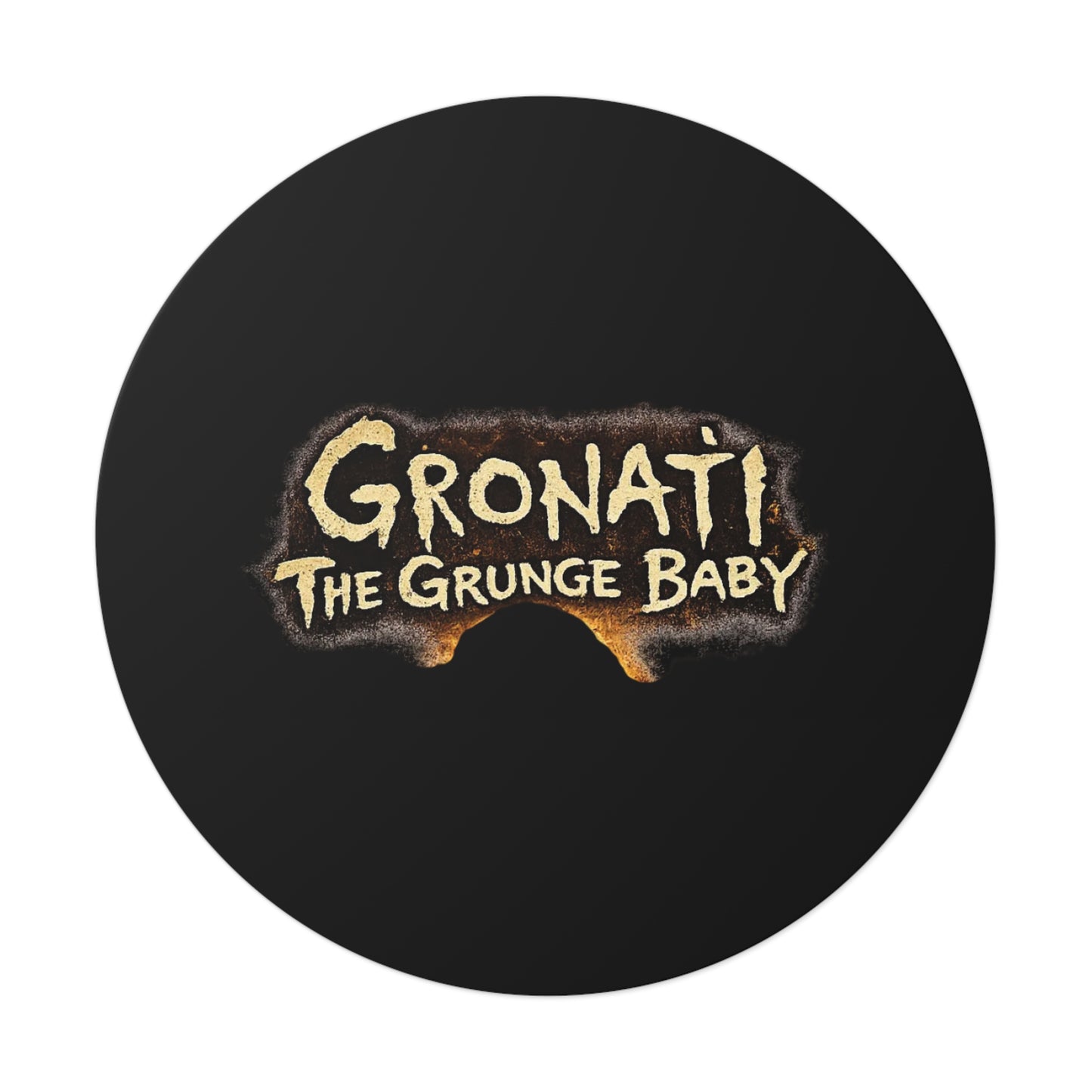 "Gronati The Grunge Baby"  Round Vinyl Sticker Logo