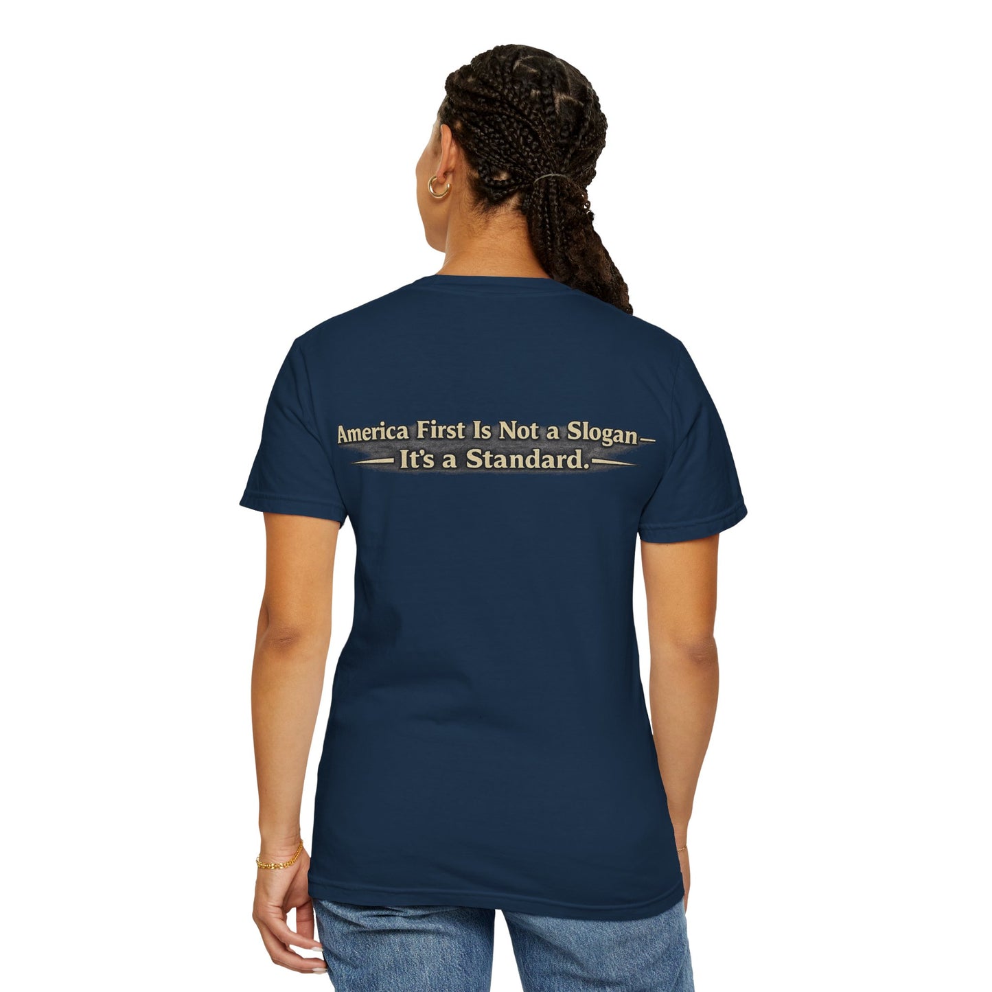 "Make America First Again" Book Merch Comfort Color Brand T-Shirt