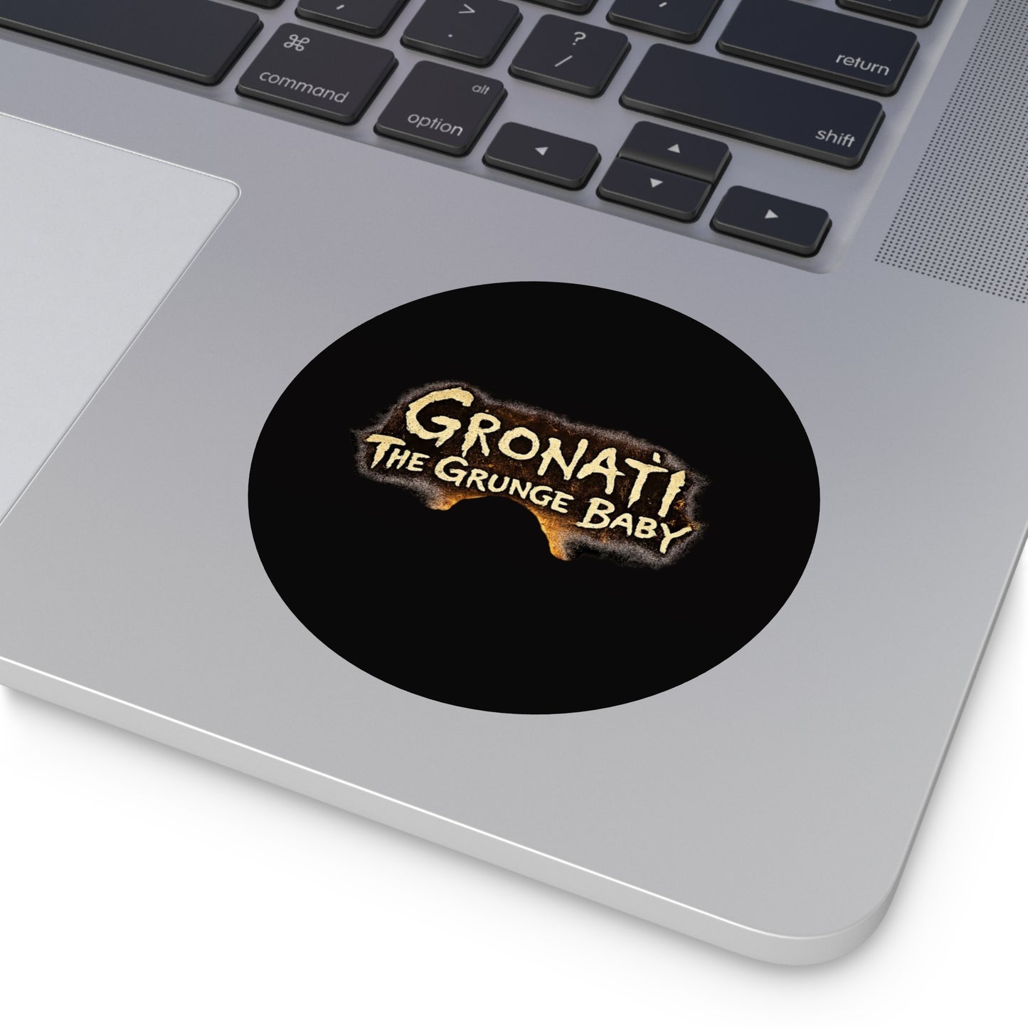 "Gronati The Grunge Baby"  Round Vinyl Sticker Logo