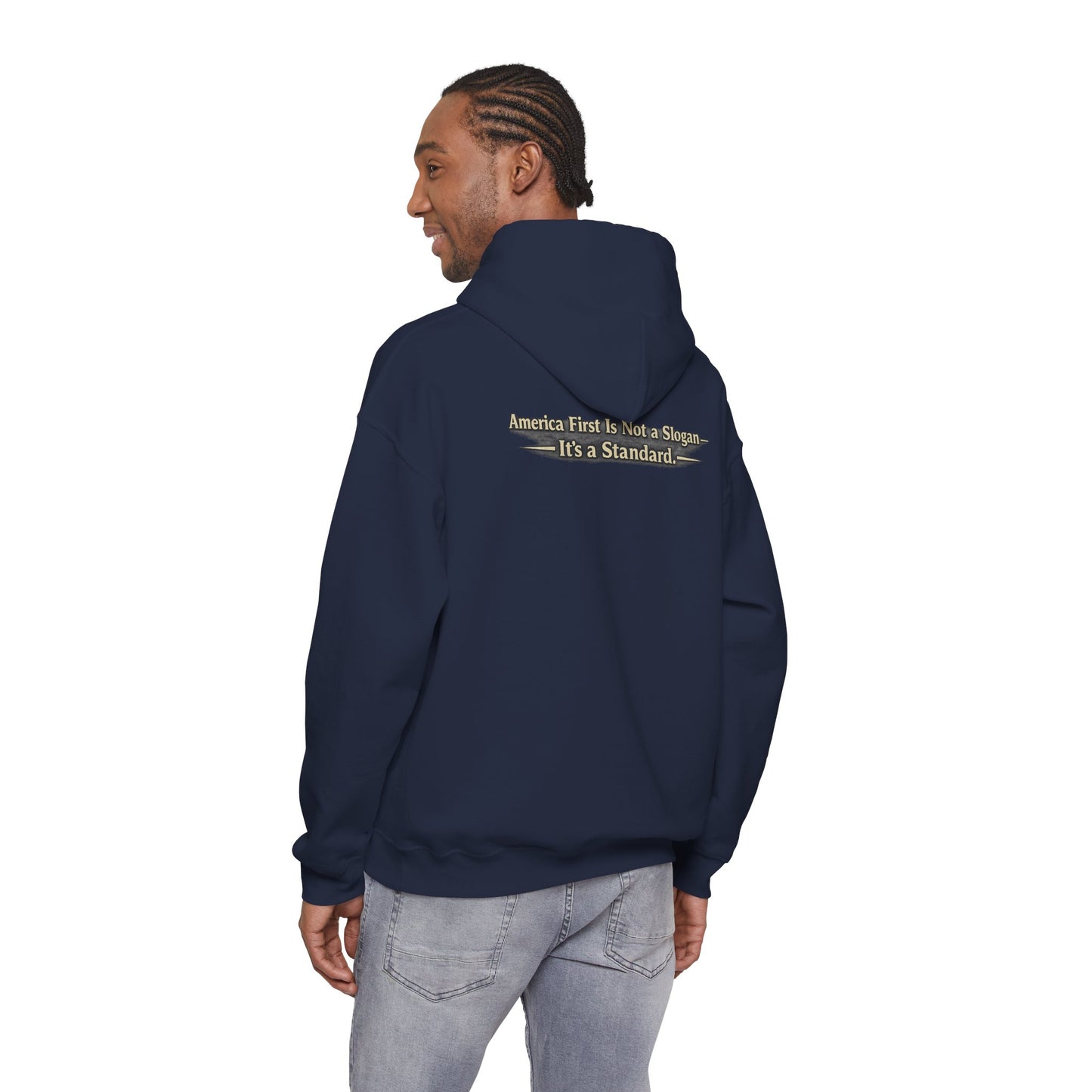 "Make America First Again" America First Is Not A Slogan - It's A Standard Comfort Color Brand Hoodie