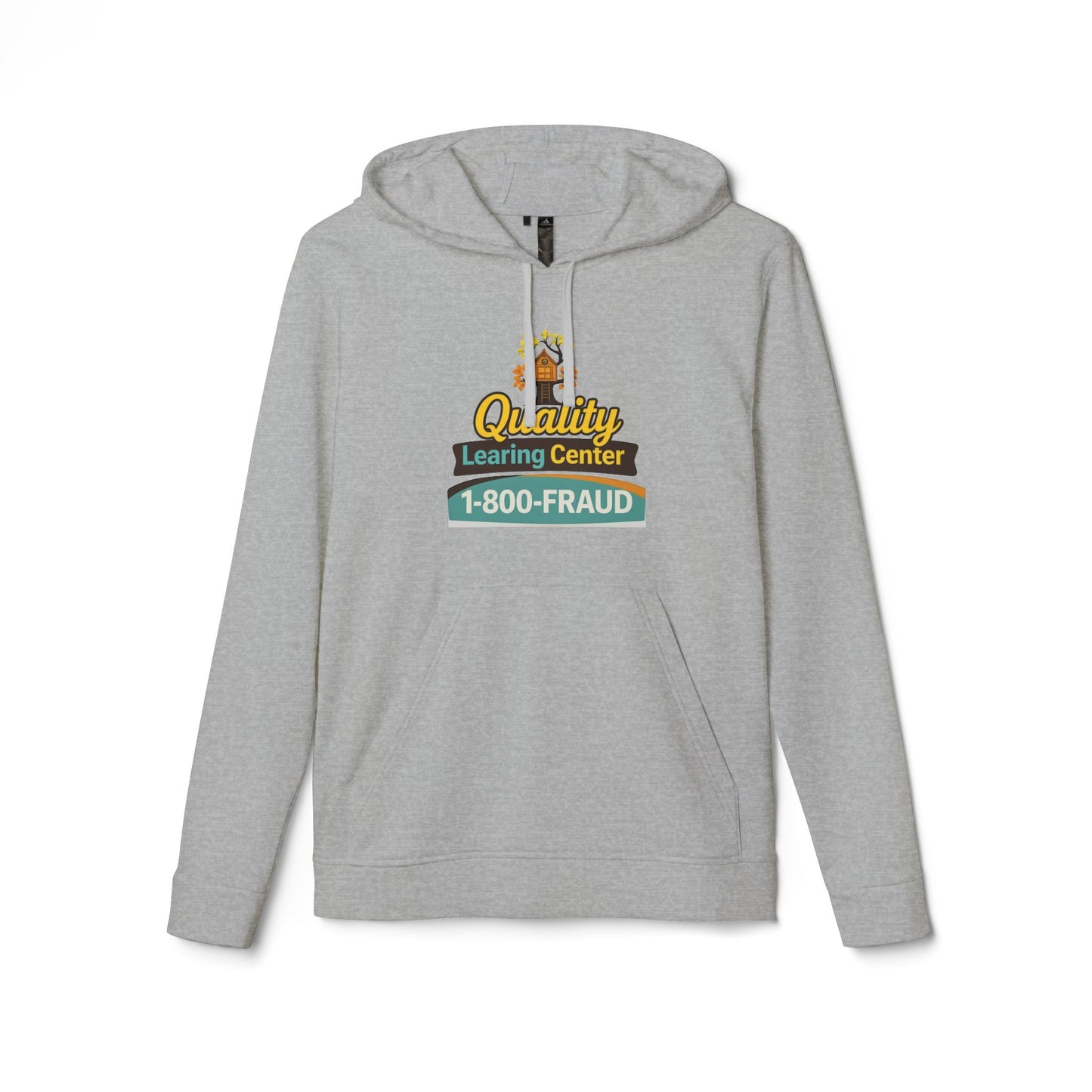 "Quality Learing Center" 1-800-FRAUD Adidas Brand Hoodie