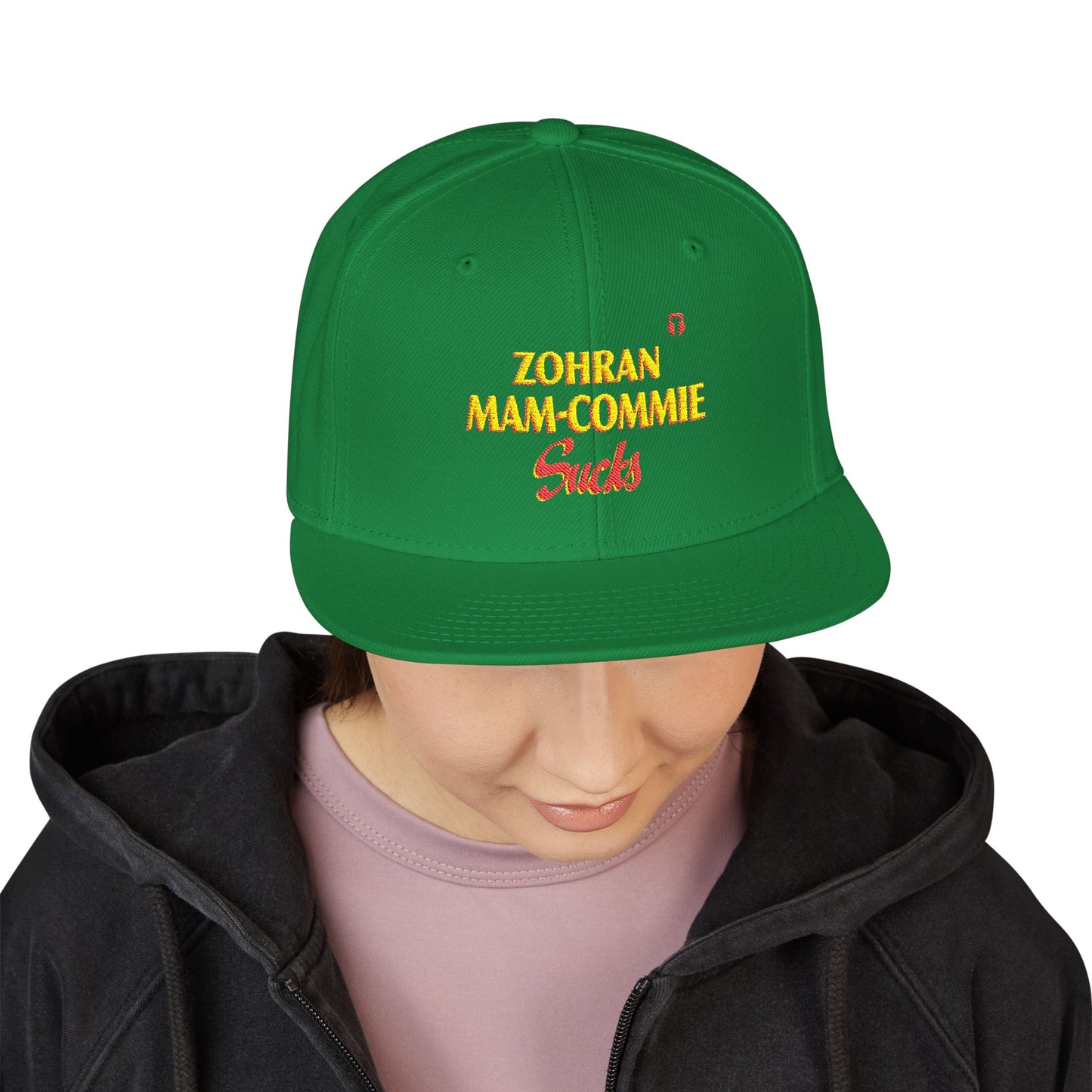 Zohran Mam-Commie Sucks Embroidered Snapback Hat