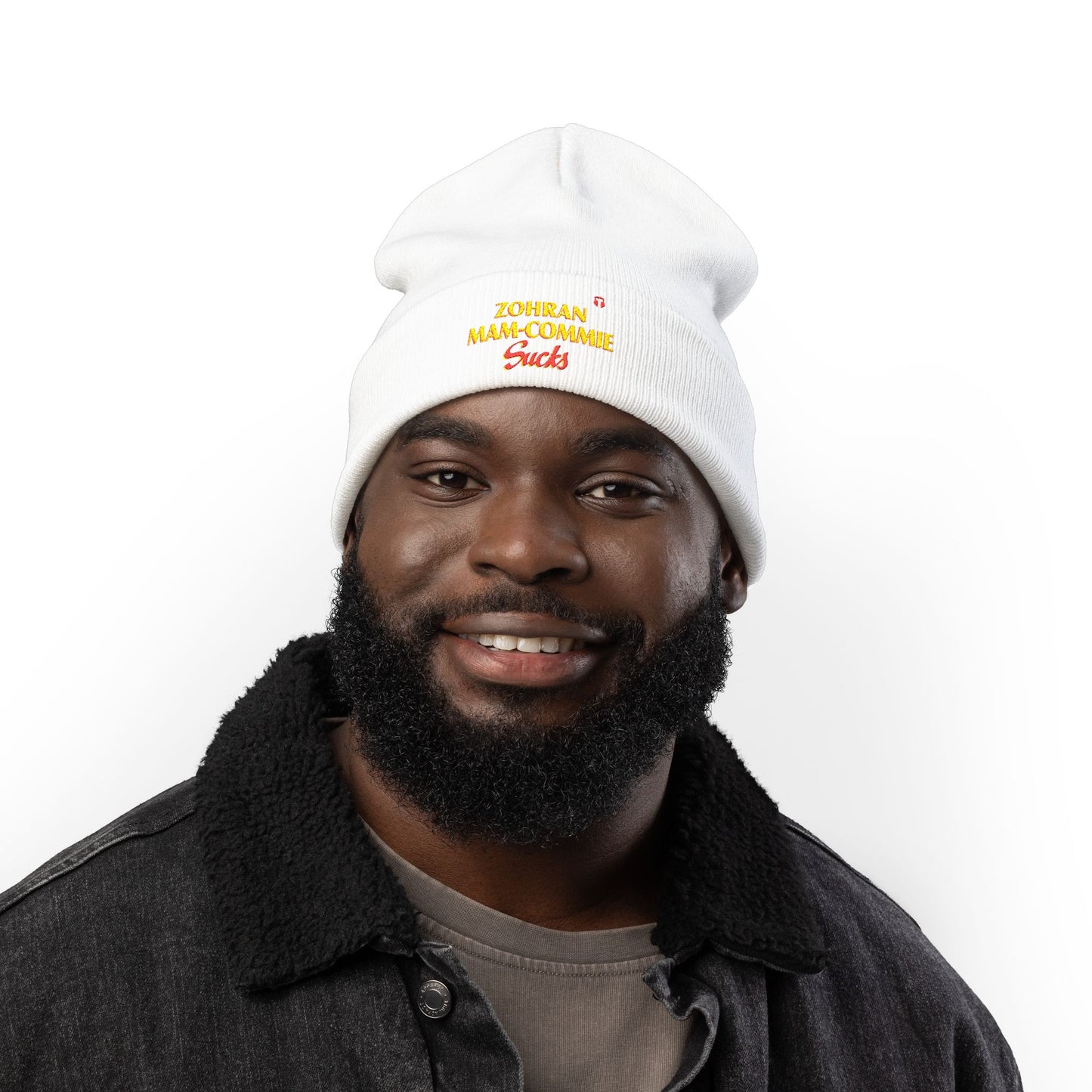 Zohran Mam-Commie Sucks Embroidered Knit Beanie