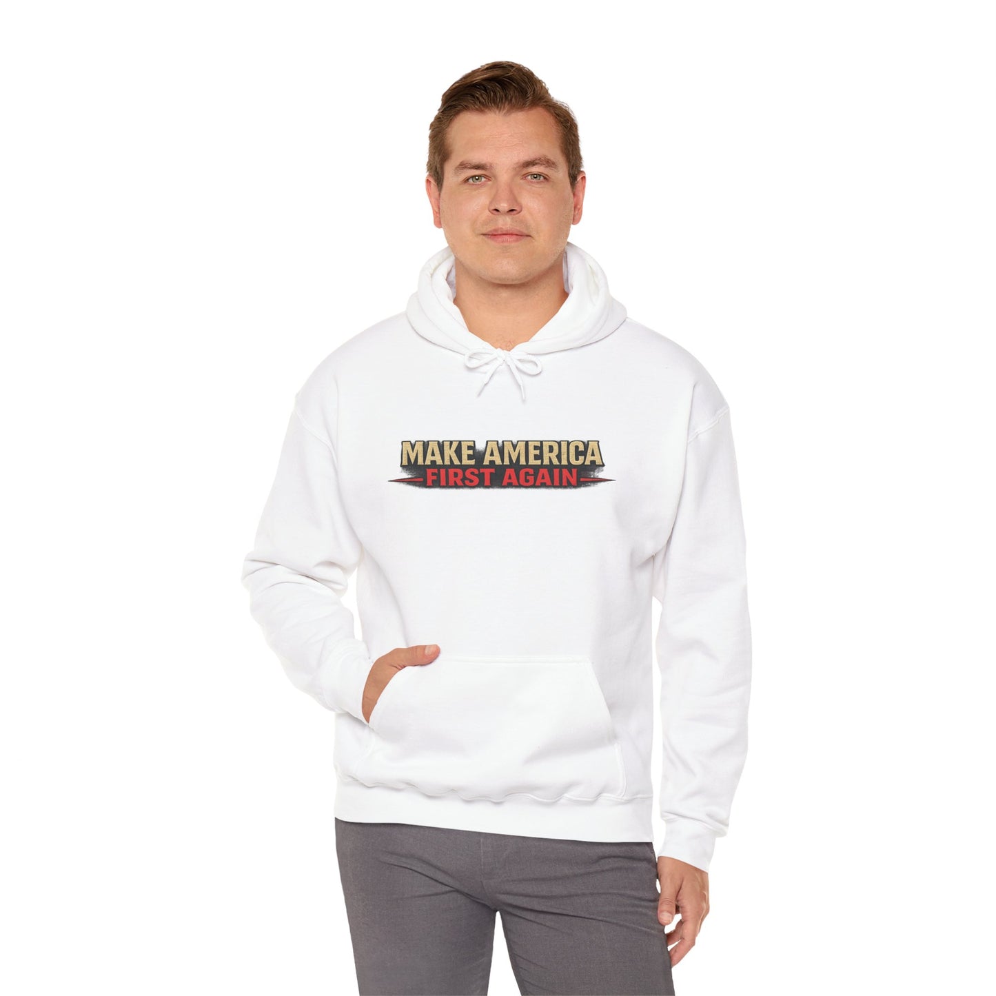 "Make America First Again" America First Is Not A Slogan - It's A Standard Comfort Color Brand Hoodie