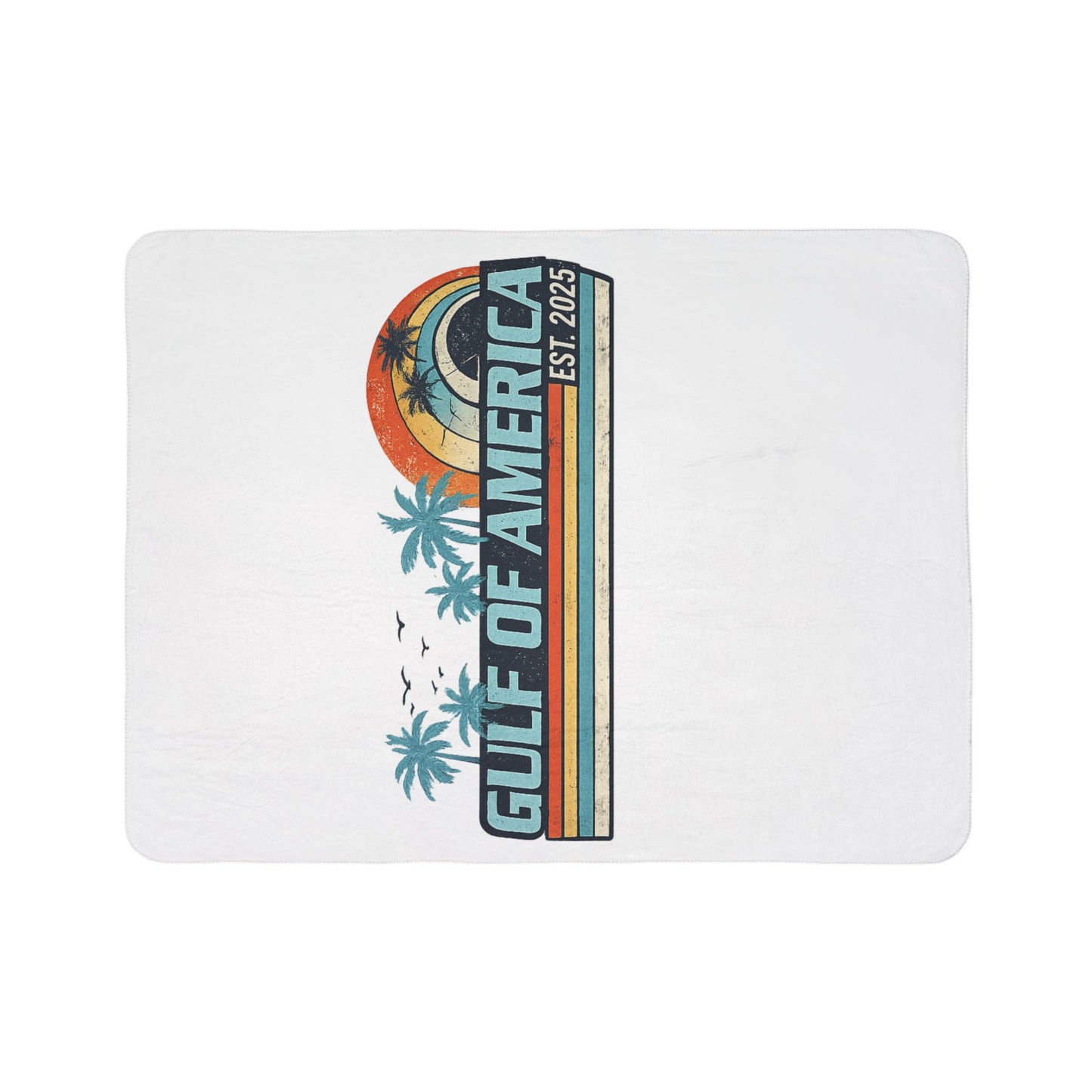 Gulf of America Vintage Fleece Sherpa Blanket