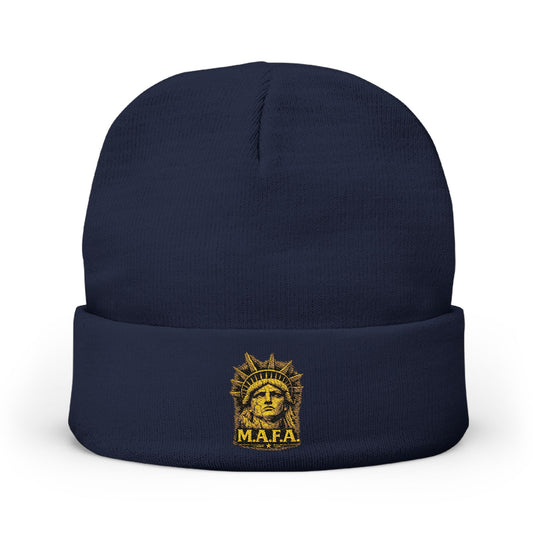 M.A.F.A. "Statue Of Liberty" "Sovereignty Security Prosperity " Embroidered Knit Cuffed Beanie