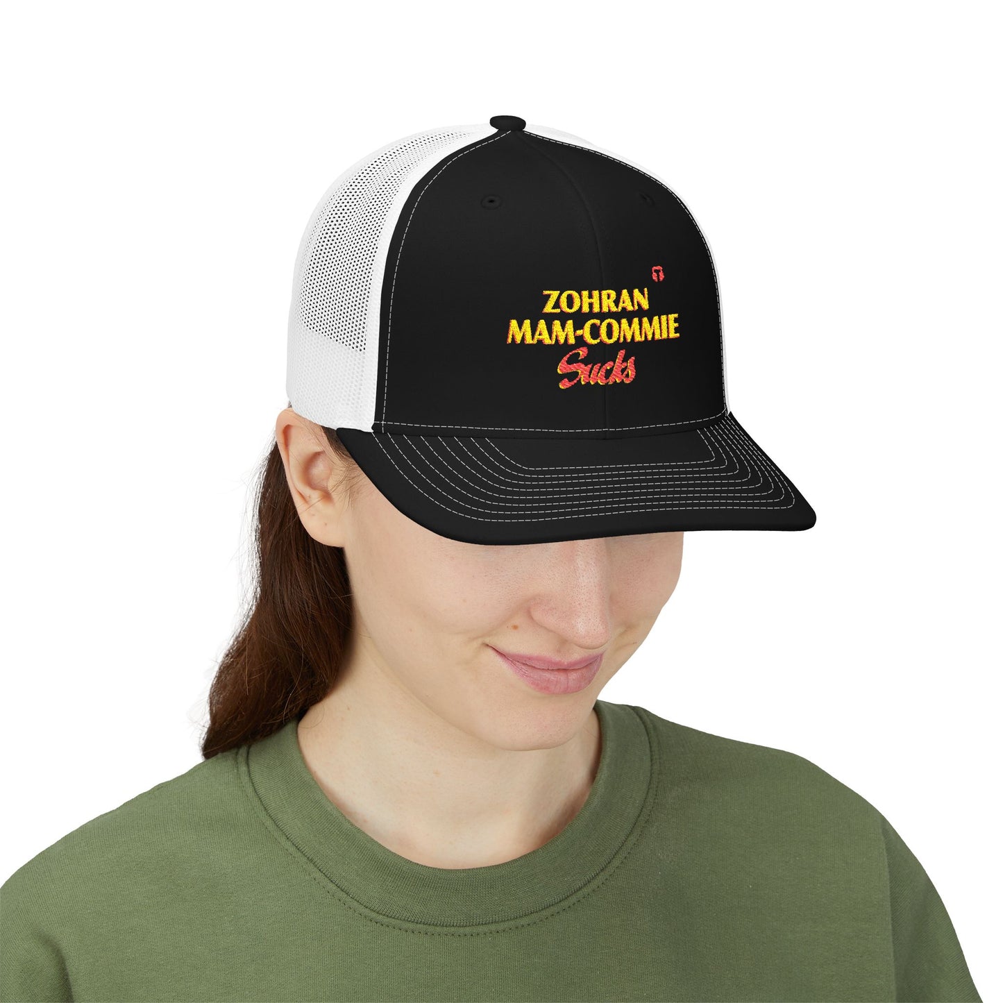 Zohran Mam-Commie Sucks Embroidered Trucker Hat