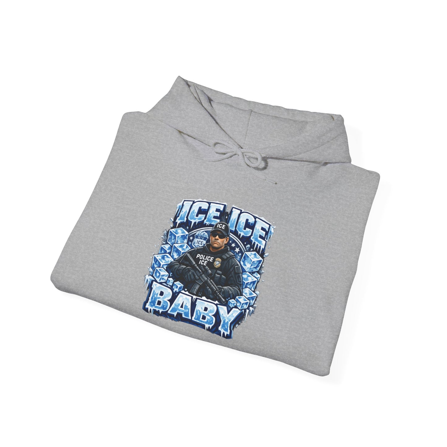 Ice Ice Baby ICE Agent Gildan Brand Hoodie